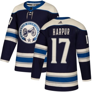 Men's Ben Harpur Columbus Blue Jackets Adidas Navy Alternate Jersey - Authentic Blue