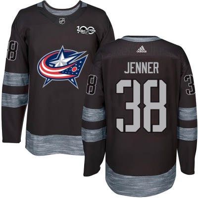Men's Boone Jenner Columbus Blue Jackets Black 1917- 100th Anniversary Jersey - Authentic Blue