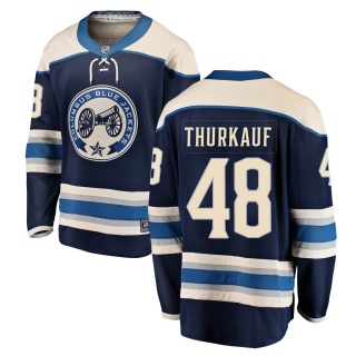 Men's Calvin Thurkauf Columbus Blue Jackets Fanatics Branded Alternate Jersey - Breakaway Blue