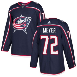 Men's Carson Meyer Columbus Blue Jackets Adidas Navy Home Jersey - Authentic Blue