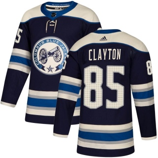 Men's Cole Clayton Columbus Blue Jackets Adidas Navy Alternate Jersey - Authentic Blue