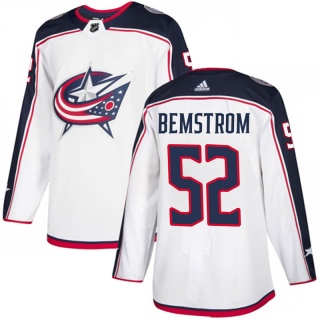 Men's Emil Bemstrom Columbus Blue Jackets Adidas Away Jersey - Authentic White