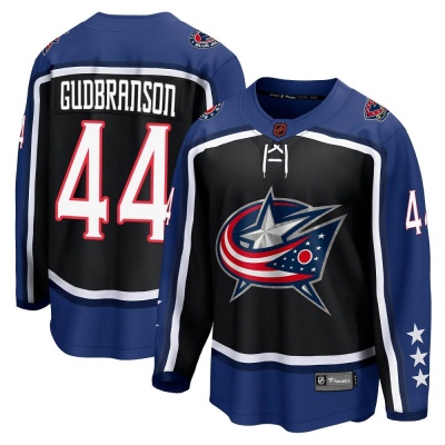 Men's Erik Gudbranson Columbus Blue Jackets Fanatics Branded Black Special Edition 2.0 Jersey - Breakaway Blue