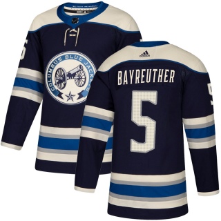 Men's Gavin Bayreuther Columbus Blue Jackets Adidas Navy Alternate Jersey - Authentic Blue