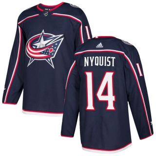Men's Gustav Nyquist Columbus Blue Jackets Adidas Home Jersey - Authentic Navy