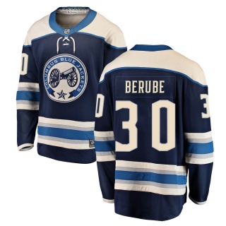 Men's Jean-Francois Berube Columbus Blue Jackets Fanatics Branded Alternate Jersey - Breakaway Blue