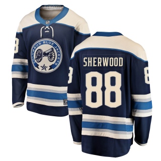 Men's Kole Sherwood Columbus Blue Jackets Fanatics Branded Alternate Jersey - Breakaway Blue