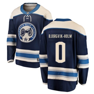 Men's Ole Bjorgvik-Holm Columbus Blue Jackets Fanatics Branded Alternate Jersey - Breakaway Blue