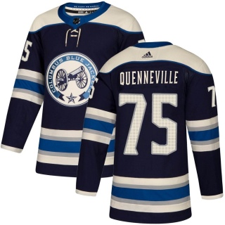 Men's Peter Quenneville Columbus Blue Jackets Adidas Navy Alternate Jersey - Authentic Blue