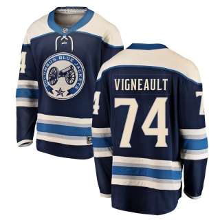 Men's Sam Vigneault Columbus Blue Jackets Fanatics Branded Alternate Jersey - Breakaway Blue