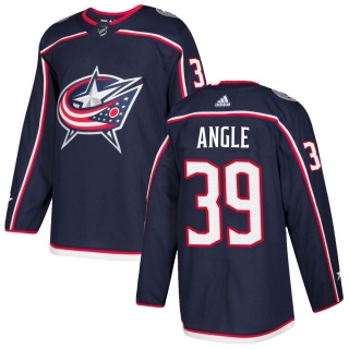 Men's Tyler Angle Columbus Blue Jackets Adidas Navy Home Jersey - Authentic Blue