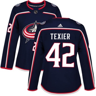 Women's Alexandre Texier Columbus Blue Jackets Adidas Home Jersey - Authentic Navy
