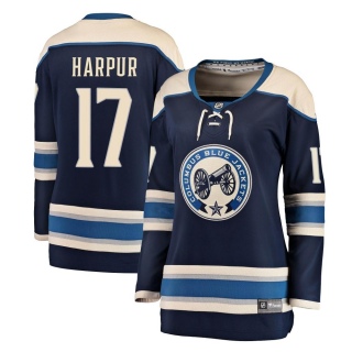 Women's Ben Harpur Columbus Blue Jackets Fanatics Branded Navy Alternate Jersey - Breakaway Blue
