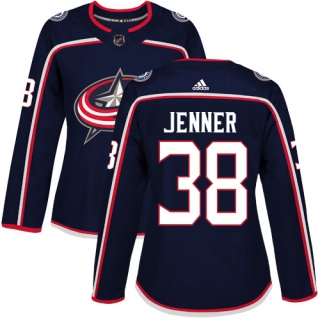 Women's Boone Jenner Columbus Blue Jackets Adidas Home Jersey - Authentic Navy Blue