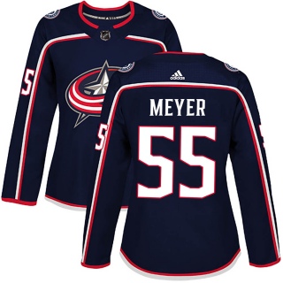 Women's Carson Meyer Columbus Blue Jackets Adidas Navy Home Jersey - Authentic Blue