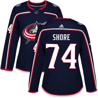 Women's Devin Shore Columbus Blue Jackets Adidas ized Home Jersey - Authentic Navy