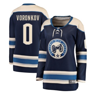 Women's Dmitri Voronkov Columbus Blue Jackets Fanatics Branded Navy Alternate Jersey - Breakaway Blue