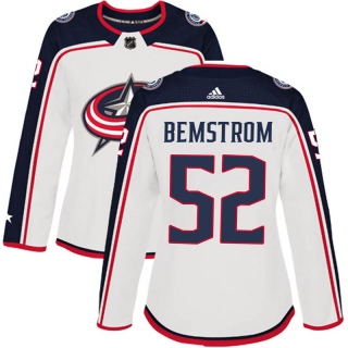 Women's Emil Bemstrom Columbus Blue Jackets Adidas Away Jersey - Authentic White