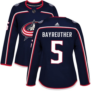 Women's Gavin Bayreuther Columbus Blue Jackets Adidas Home Jersey - Authentic Navy