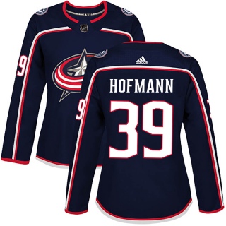 Women's Gregory Hofmann Columbus Blue Jackets Adidas Home Jersey - Authentic Navy
