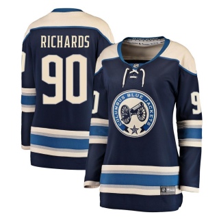 Women's Justin Richards Columbus Blue Jackets Fanatics Branded Navy Alternate Jersey - Breakaway Blue