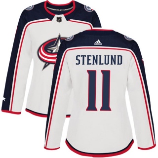 Women's Kevin Stenlund Columbus Blue Jackets Adidas Away Jersey - Authentic White