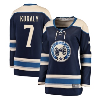 Women's Sean Kuraly Columbus Blue Jackets Fanatics Branded Navy Alternate Jersey - Breakaway Blue
