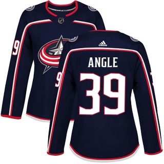 Women's Tyler Angle Columbus Blue Jackets Adidas Navy Home Jersey - Authentic Blue