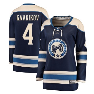 Women's Vladislav Gavrikov Columbus Blue Jackets Fanatics Branded Navy Alternate Jersey - Breakaway Blue