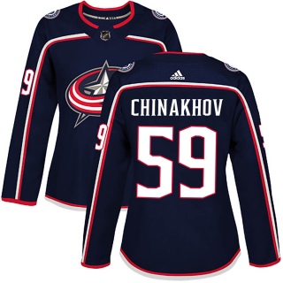 Women's Yegor Chinakhov Columbus Blue Jackets Adidas Home Jersey - Authentic Navy