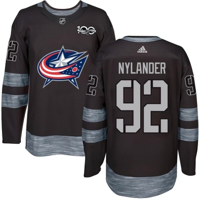Youth Alexander Nylander Columbus Blue Jackets Black 1917- 100th Anniversary Jersey - Authentic Blue