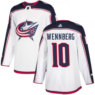 Youth Alexander Wennberg Columbus Blue Jackets Adidas Away Jersey - Authentic White