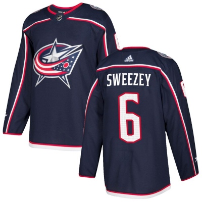 Youth Billy Sweezey Columbus Blue Jackets Adidas Navy Home Jersey - Authentic Blue