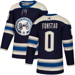 Youth Cole Fonstad Columbus Blue Jackets Adidas Navy Alternate Jersey - Authentic Blue