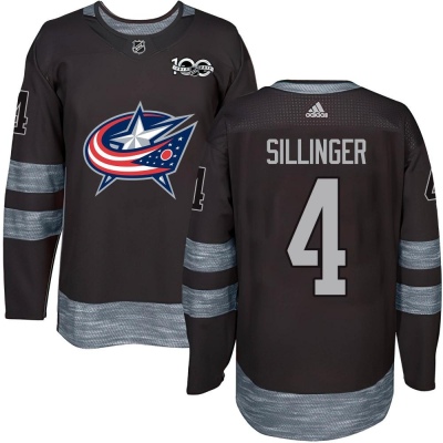Youth Cole Sillinger Columbus Blue Jackets Black 1917- 100th Anniversary Jersey - Authentic Blue