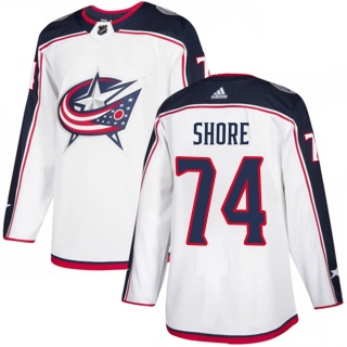 Youth Devin Shore Columbus Blue Jackets Adidas ized Away Jersey - Authentic White