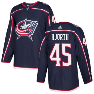 Youth Eric Hjorth Columbus Blue Jackets Adidas Navy Home Jersey - Authentic Blue