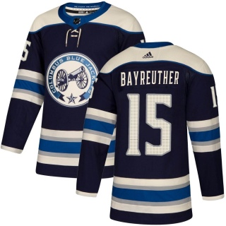 Youth Gavin Bayreuther Columbus Blue Jackets Adidas Navy Alternate Jersey - Authentic Blue