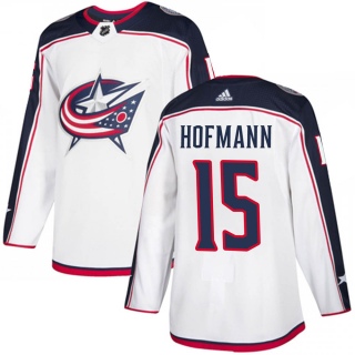 Youth Gregory Hofmann Columbus Blue Jackets Adidas Away Jersey - Authentic White