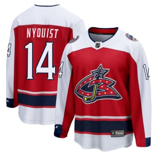 Youth Gustav Nyquist Columbus Blue Jackets Fanatics Branded Red 2020/21 Special Edition Jersey - Breakaway Blue