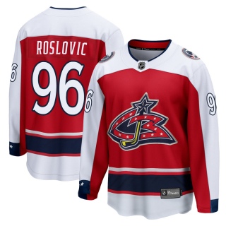 Youth Jack Roslovic Columbus Blue Jackets Fanatics Branded Red 2020/21 Special Edition Jersey - Breakaway Blue