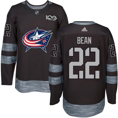Youth Jake Bean Columbus Blue Jackets Black 1917- 100th Anniversary Jersey - Authentic Blue