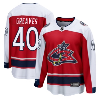 Youth Jet Greaves Columbus Blue Jackets Fanatics Branded Red 2020/21 Special Edition Jersey - Breakaway Blue