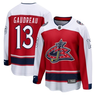 Youth Johnny Gaudreau Columbus Blue Jackets Fanatics Branded Red 2020/21 Special Edition Jersey - Breakaway Blue