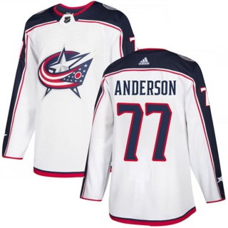 Youth Josh Anderson Columbus Blue Jackets Adidas Away Jersey - Authentic White