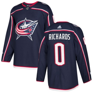 Youth Justin Richards Columbus Blue Jackets Adidas Navy Home Jersey - Authentic Blue