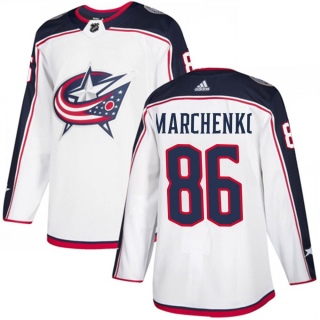 Youth Kirill Marchenko Columbus Blue Jackets Adidas White Away Jersey - Authentic Blue