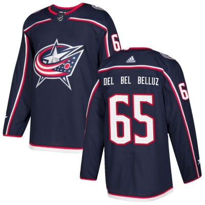 Youth Luca Del Bel Belluz Columbus Blue Jackets Adidas Navy Home Jersey - Authentic Blue