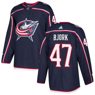 Youth Marcus Bjork Columbus Blue Jackets Adidas Navy Home Jersey - Authentic Blue