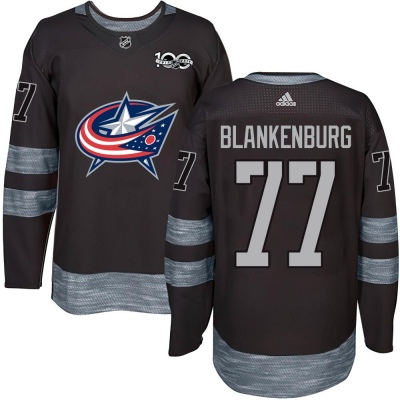 Youth Nick Blankenburg Columbus Blue Jackets Black 1917- 100th Anniversary Jersey - Authentic Blue